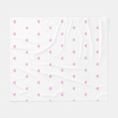 Polar blanket with pink hearts,  modern blanket  fleece deken (Voorkant (Horizontaal))