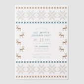 Polar Cocoa Ugly Sweater Christmas Party Vellum Uitnodigingen (Voorkant)