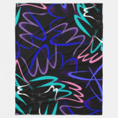 Polar cover Jimette Design white blue turquoise Fleece Deken (Voorkant)