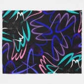 Polar cover Jimette Design white blue turquoise Fleece Deken (Voorkant (Horizontaal))