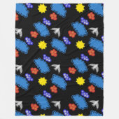 Polar cover Jimette Design white blue yellow red Fleece Deken (Voorkant)