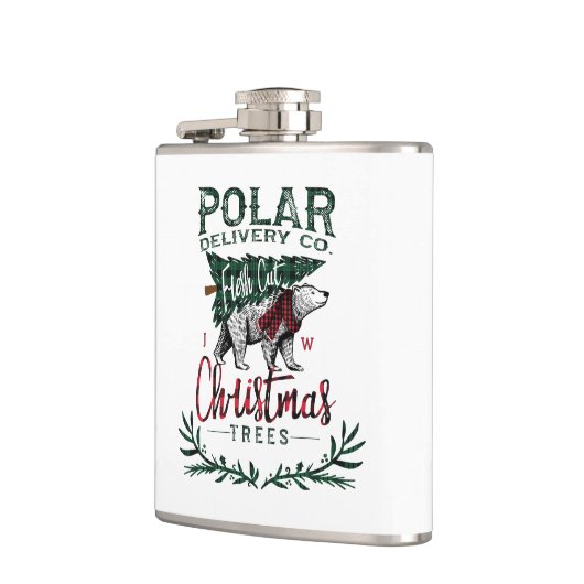 Polar Delivery Co. Fresh Cut-kerstbomen Heupfles (Links)