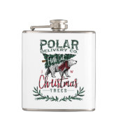 Polar Delivery Co. Fresh Cut-kerstbomen Heupfles (Voorkant)