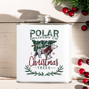 Polar Delivery Co. Fresh Cut-kerstbomen Heupfles