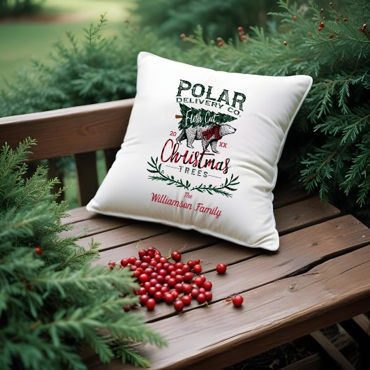 Polar Delivery Co. Fresh Cut-kerstbomen Kussen