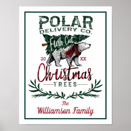 Polar Delivery Co. Fresh Cut kerstboomfamilie Poster