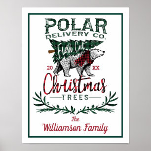 Polar Delivery Co. Fresh Cut kerstboomfamilie Poster