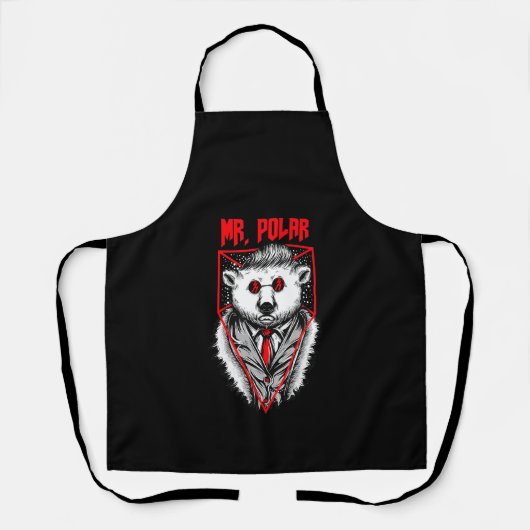 Polar Design A Funny Polar Beer Dierenvriend Schort (Voorkant)