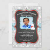 Polar Express Boy Foto van Birthday Uitnodiging (Voorkant)