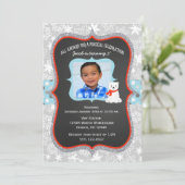 Polar Express Boy Foto van Birthday Uitnodiging (Staand voorkant)