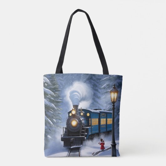 Polar Express Canvas tas | Feestelijk accessoire (Achterkant)