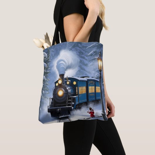 Polar Express Canvas tas | Feestelijk accessoire (Dichtbij)