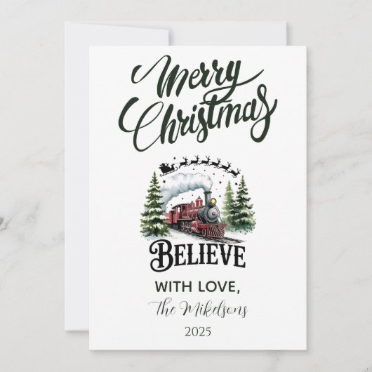 Polar Express Christmas Feestdagenkaart (Voorkant)