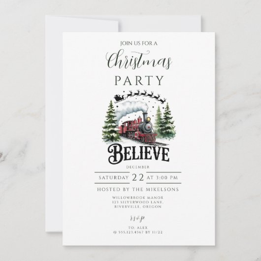 Polar Express Christmas Kaart (Voorkant)