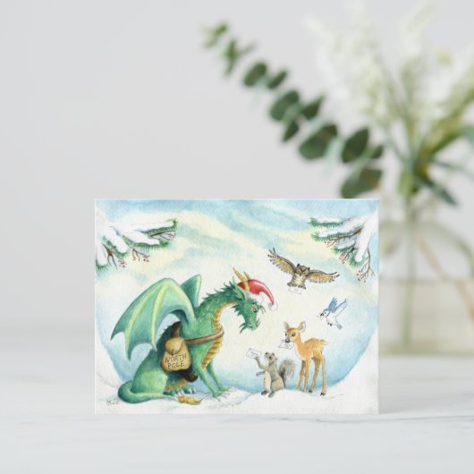 Polar Express Dragon - briefkaart (Staand voorkant)