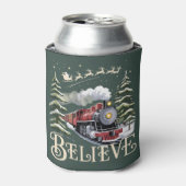 Polar Express Kerstcadeau Geloof Kerstmis Winter Blikjeskoeler (Blikje Voorkant)