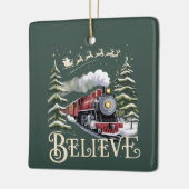 Polar Express Kerstcadeau Geloof Kerstmis Winter Keramisch Ornament (Links)