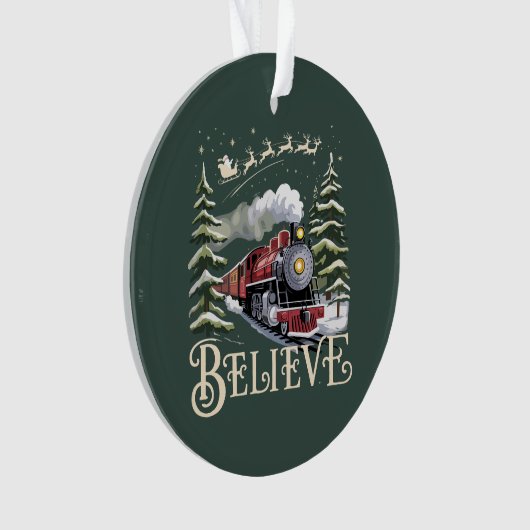 Polar Express Kerstcadeau Geloof Kerstmis Winter Ornament (voorkant)