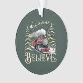 Polar Express Kerstcadeau Geloof Kerstmis Winter Ornament (voorkant)