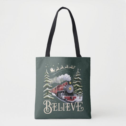 Polar Express Kerstcadeau Geloof Kerstmis Winter Tote Bag (Voorkant)