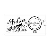 Polar Express Kerstkaart Rubberstempel (Afrduk)