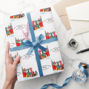 Polar Express Kerstmis Santa's Trein Avontuur Cadeaupapier
