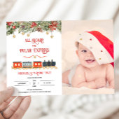 Polar Express magische foto verjaardagsuitnodiging Kaart