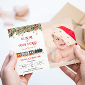 Polar Express magische foto verjaardagsuitnodiging Kaart