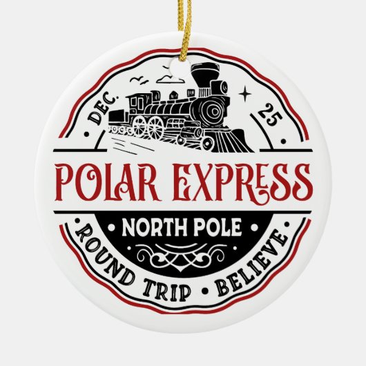 POLAR EXPRESS Ronde Reis Ornament (Voorkant)