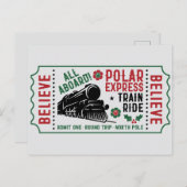 Polar Express-ticket Feestdagenkaart (Voorkant / Achterkant)