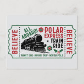 Polar Express-ticket Feestdagenkaart (Voorkant)
