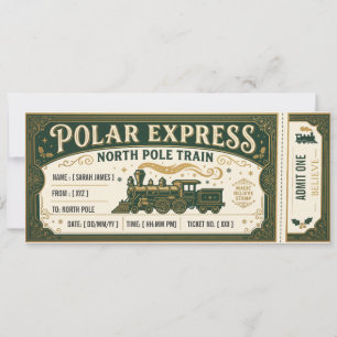 Polar Express Ticket Noordpool Treinpas Kaart