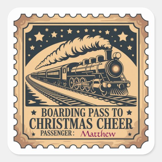 Polar Express Ticket Stempel Sticker (Voorkant)