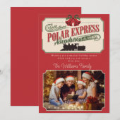 Polar Express Train Adventure Believe In Christmas Feestdagenkaart (Voorkant / Achterkant)