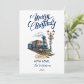 Polar Express Train Christmas Party Feestdagenkaart (Staand voorkant)