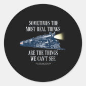 Polar Express Train Ronde Sticker (Voorkant)