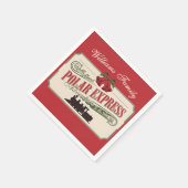 Polar Express trein avontuur gelooft in Kerstmis Servet (Hoek)