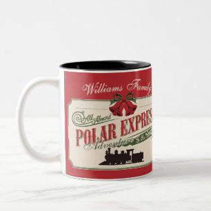 Polar Express trein avontuur gelooft in Kerstmis Tweekleurige Koffiemok