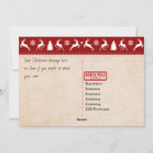 Polar Express Trein naar het Noordenpool Ticket Feestdagenkaart (Achterkant)