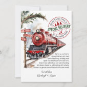 Polar Express trein speciale bevalling zwangerscha Feestdagenkaart (Voorkant)