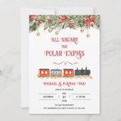 Polar Express verjaardagsfeestje Kaart (Voorkant)
