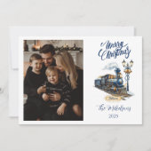 Polar Express Vintage Kerstmis Feestdagenkaart (Voorkant)