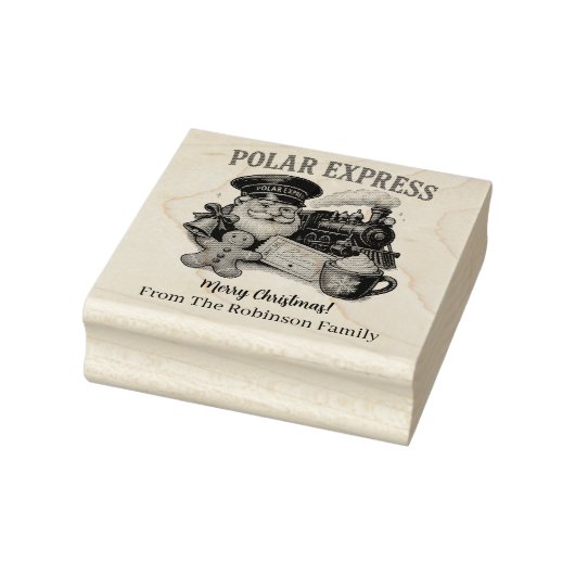 Polar Express Vintage Sinterklaas Trein Kerstmis Rubberstempel (Stempel)