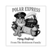 Polar Express Vintage Sinterklaas Trein Kerstmis Rubberstempel (Afrduk)