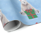Polar Holiday - Kinder kunst voor CHOC Cadeaupapier (Rol Hoek)