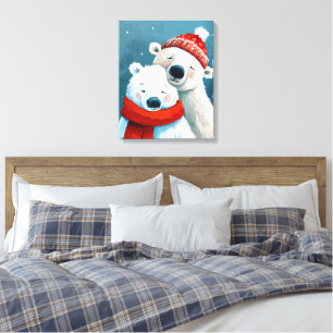 Polar Hugs Canvas Afdruk