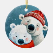 Polar Hugs Keramisch Ornament (Voorkant)