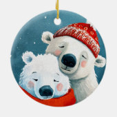 Polar Hugs Keramisch Ornament (Achterkant)