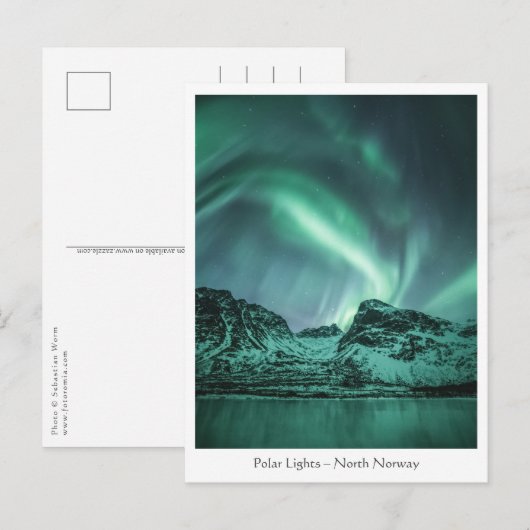 Polar Lights Briefkaart Noorwegen (Voorkant / Achterkant)