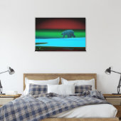 Polar Lights Polar Bear Canvas Afdruk (Insitu (Slaapkamer))